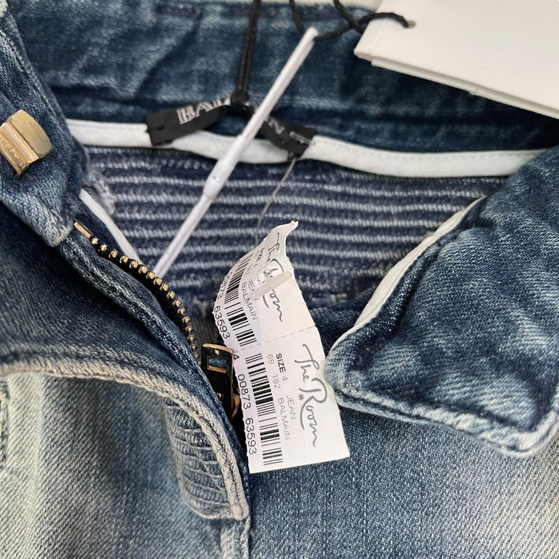 Buy Jeans Balmain Kids slim-cut denim jeans black (6R6P40D0038) | Luxury  online store First Boutique